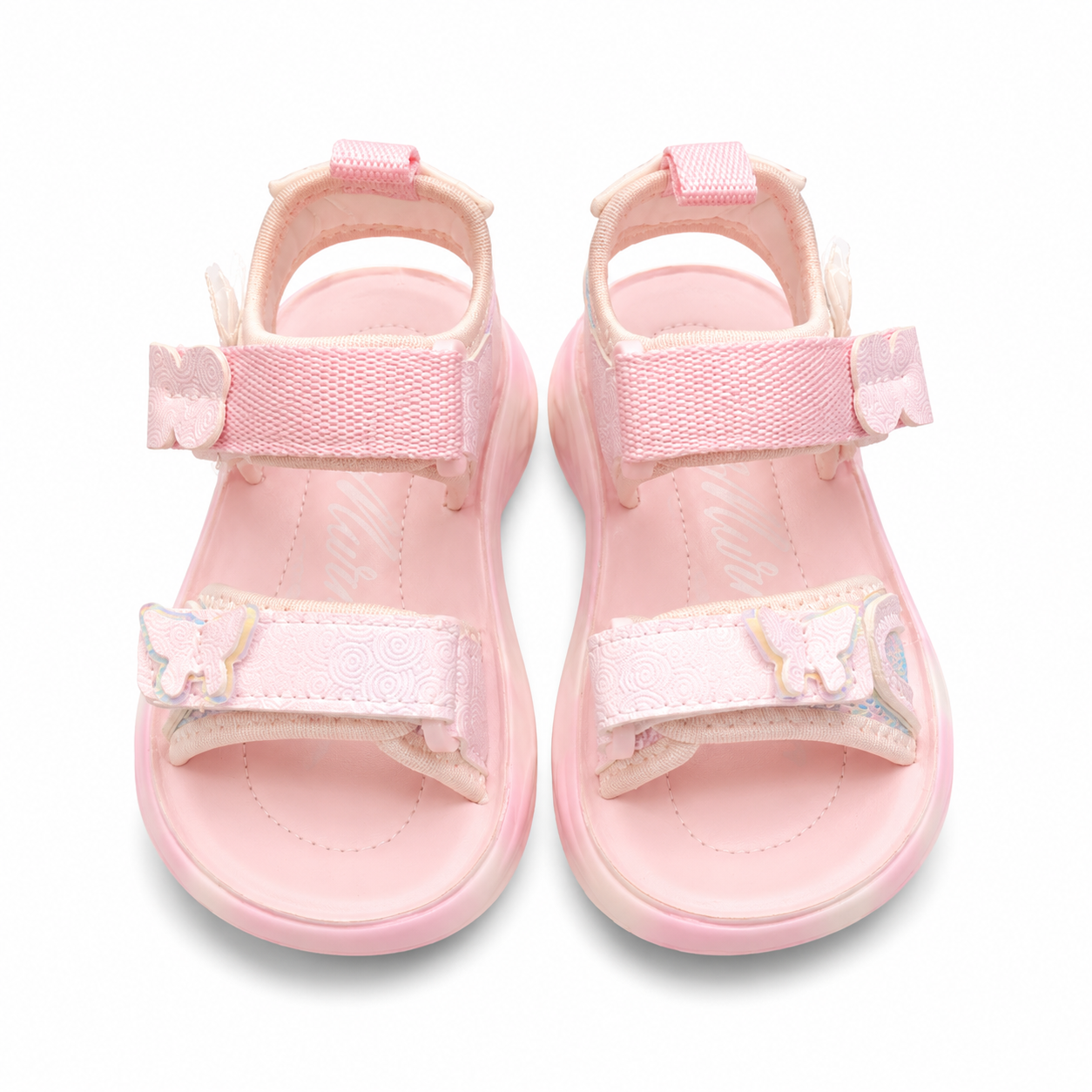 Baby Girl Pink Butterfly Sandal with Strap