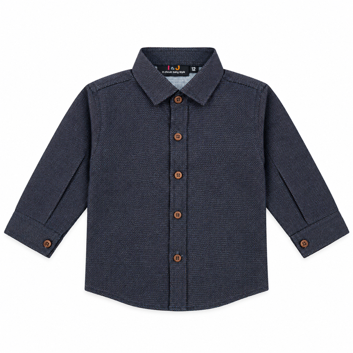 Baby Boys Full Sleeve Cotton Shirt – Front Open Button Shirt