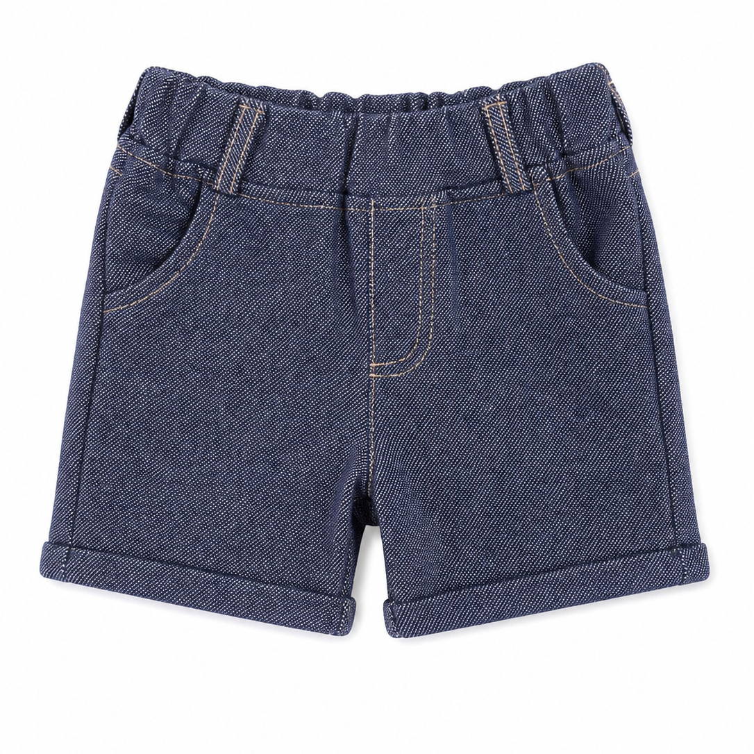 Infants Baby Round Lastic Jersey Shorts - Ink Blue