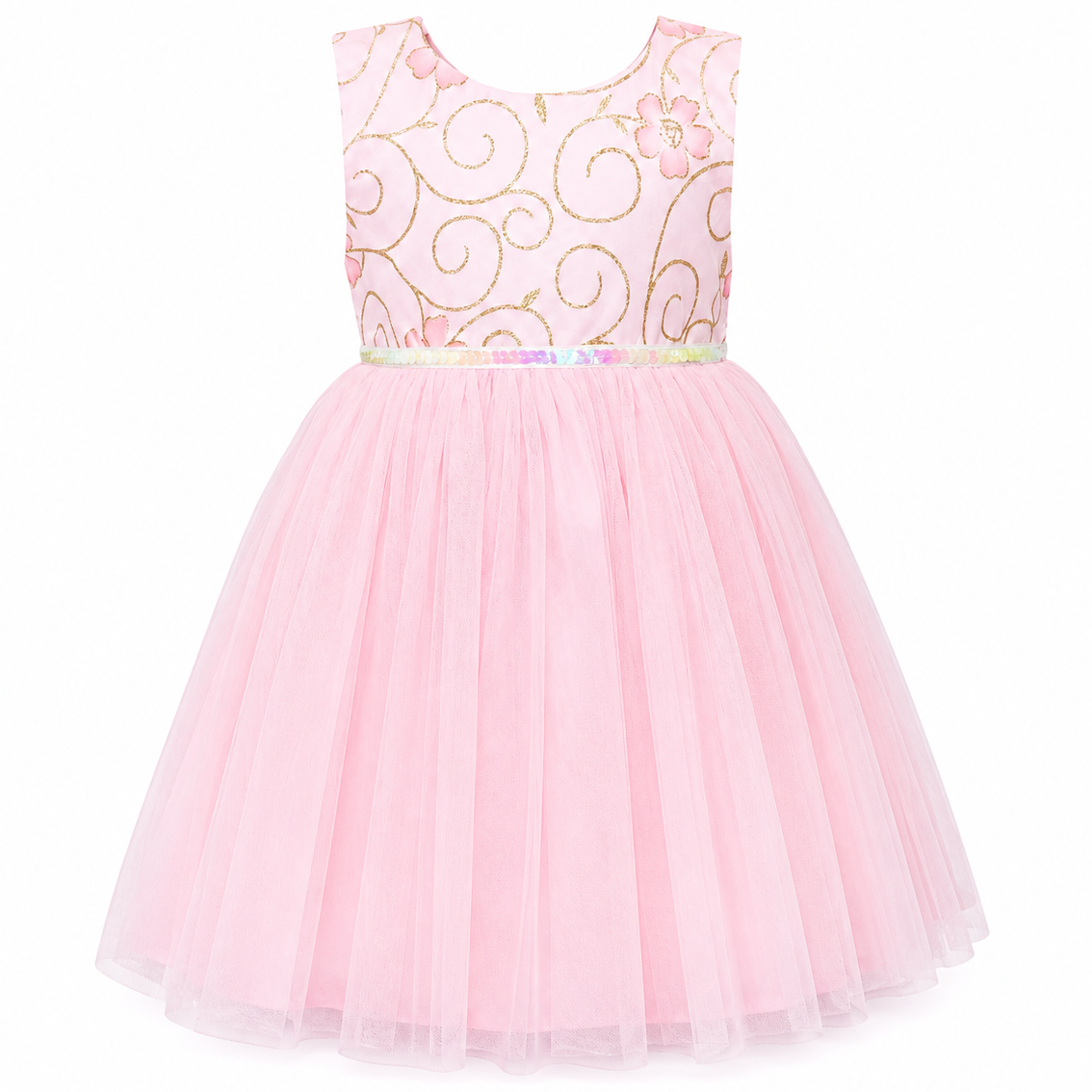 Golden Sequence Partywear Frock