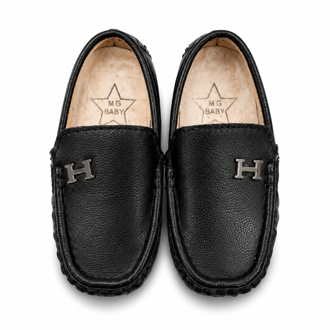 Baby Boy Black Loafers