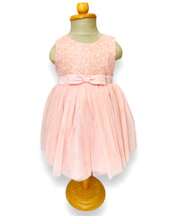 Peach Sequence Partywear Frock