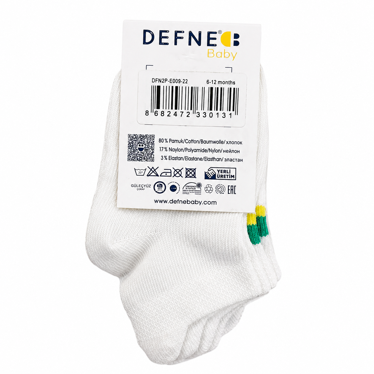 Baby Ankle Trainer Socks – 2 Pair Pack