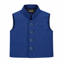 Baby Boy Blue Waistcoat For Kurta Trouser