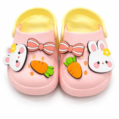 Baby Girl Peach Bunny Clogs