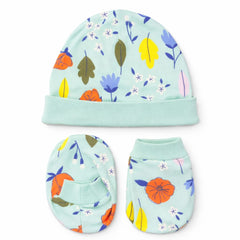Newborn 3PC Baby Set – Mittens, Booties & Cap for Soft Comfort