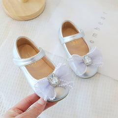 Baby Girl Silver Pearl Pumps