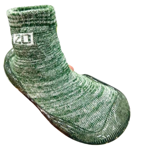 Rubber Grip Sole Socks Green