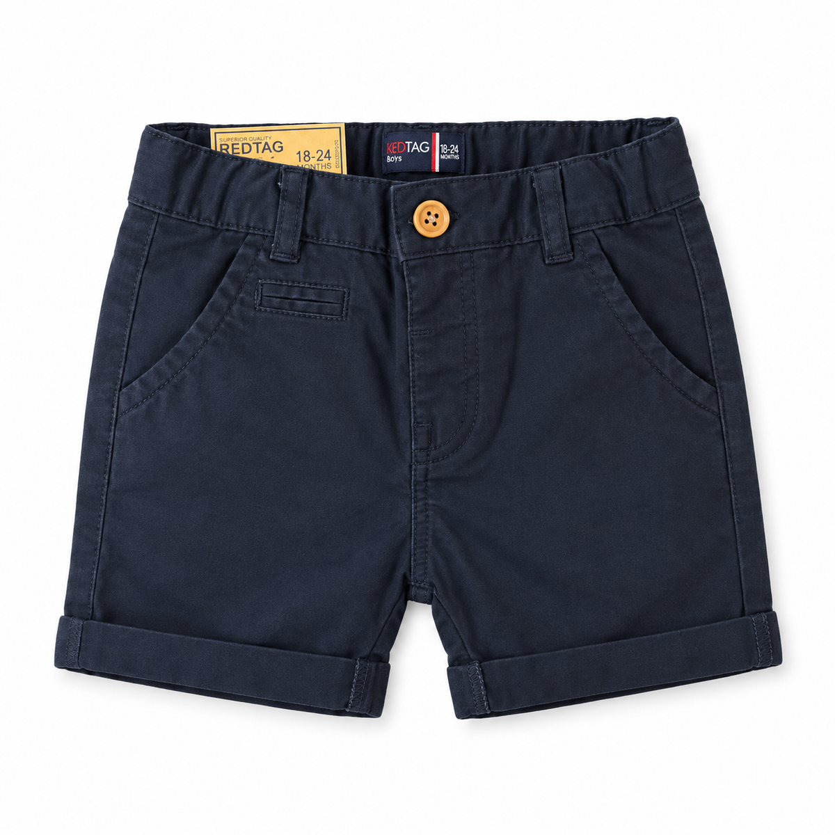 Blue Cotton Shorts For Baby Boys