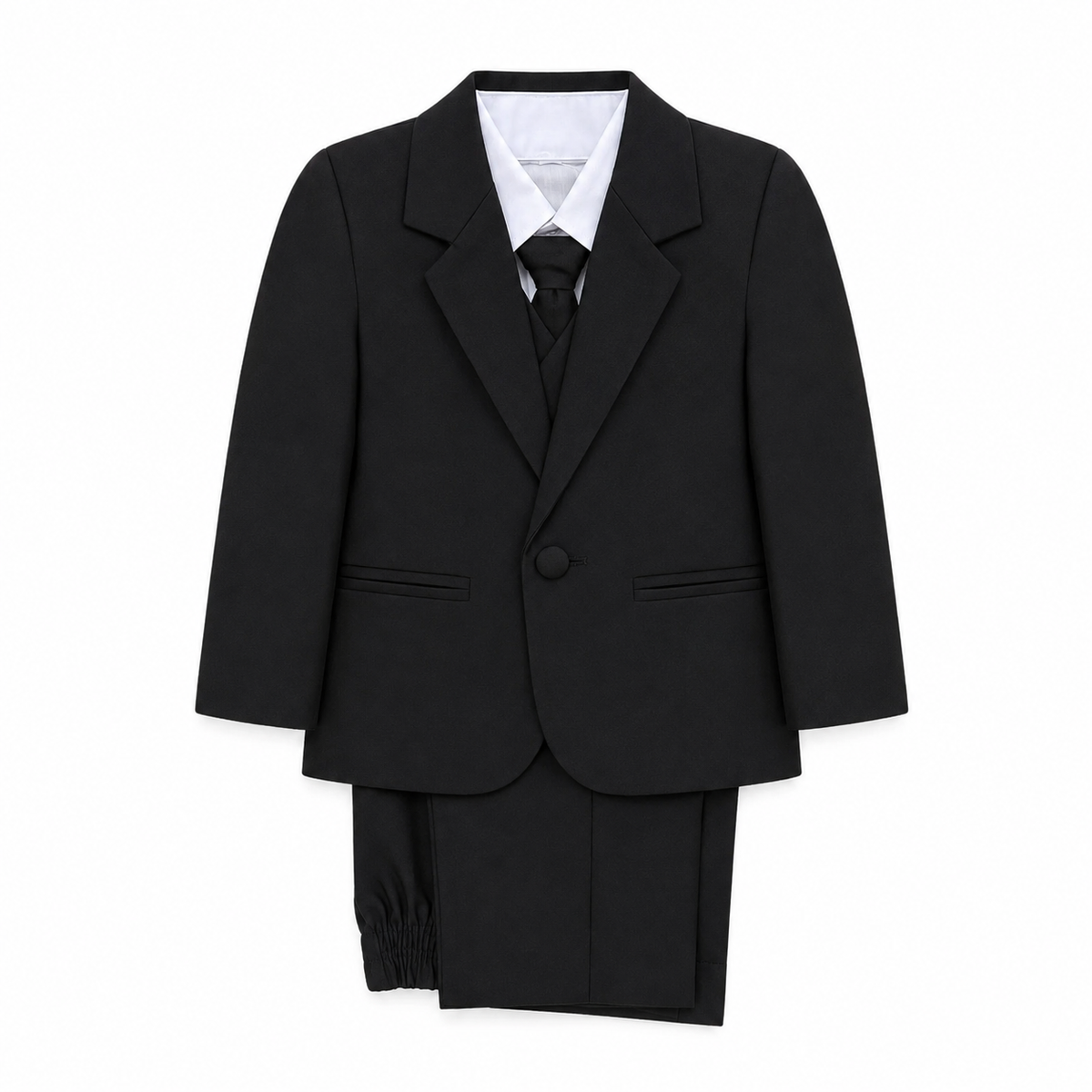 5PC Black Formal Pant Coat
