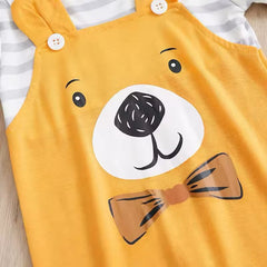 Baby Boy Half Sleeves Bear Romper