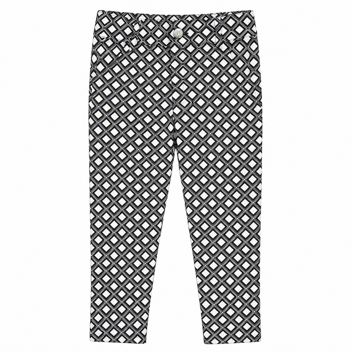 Baby Girl Black Checkered Capri