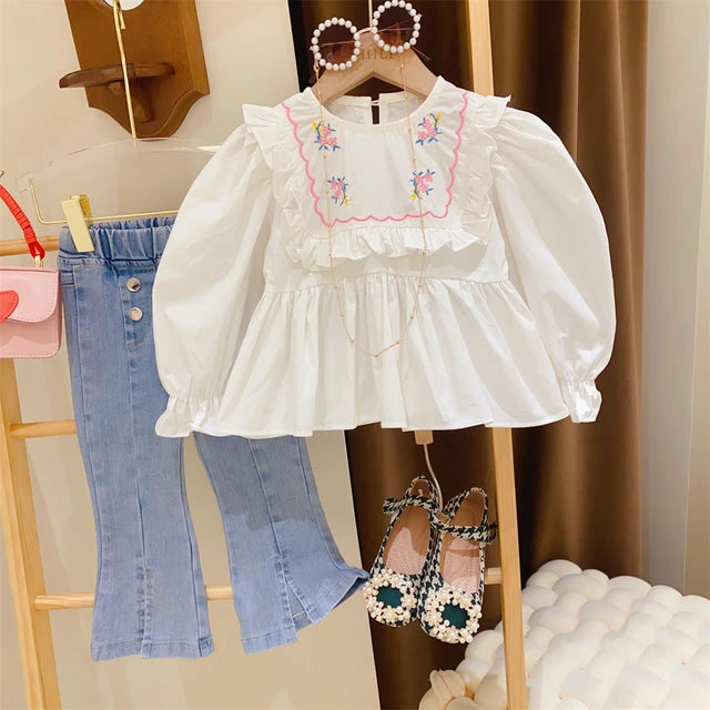 2PC Baby Girl Denim Suit