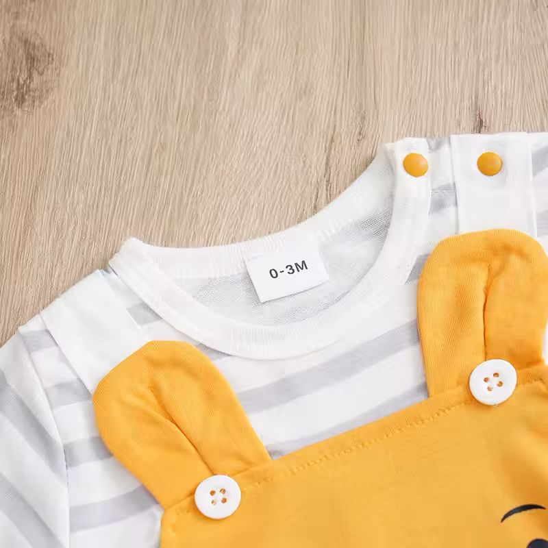 Baby Boy Half Sleeves Bear Romper