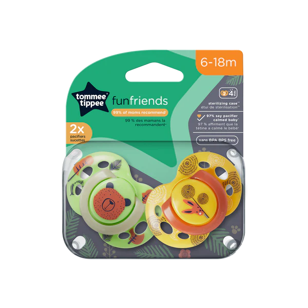 Fun Style Pacifiers 2-PK Tommee Tippee 6-18M - 533457