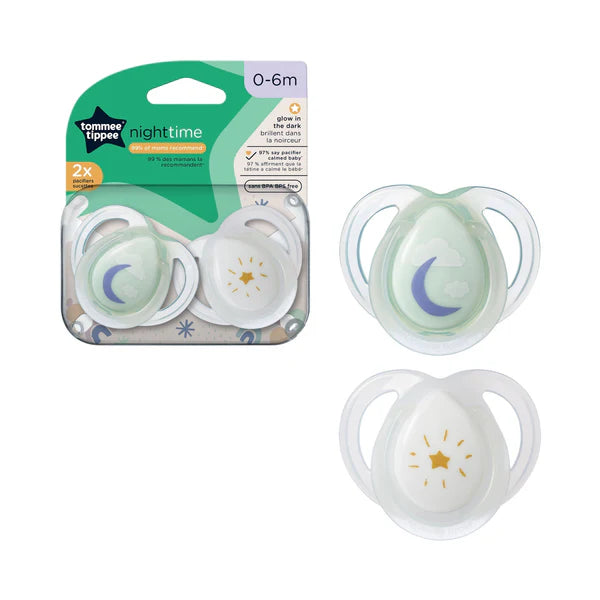 Night Time Pacifier 2-PK Tommee Tippee 0-6M - 533465