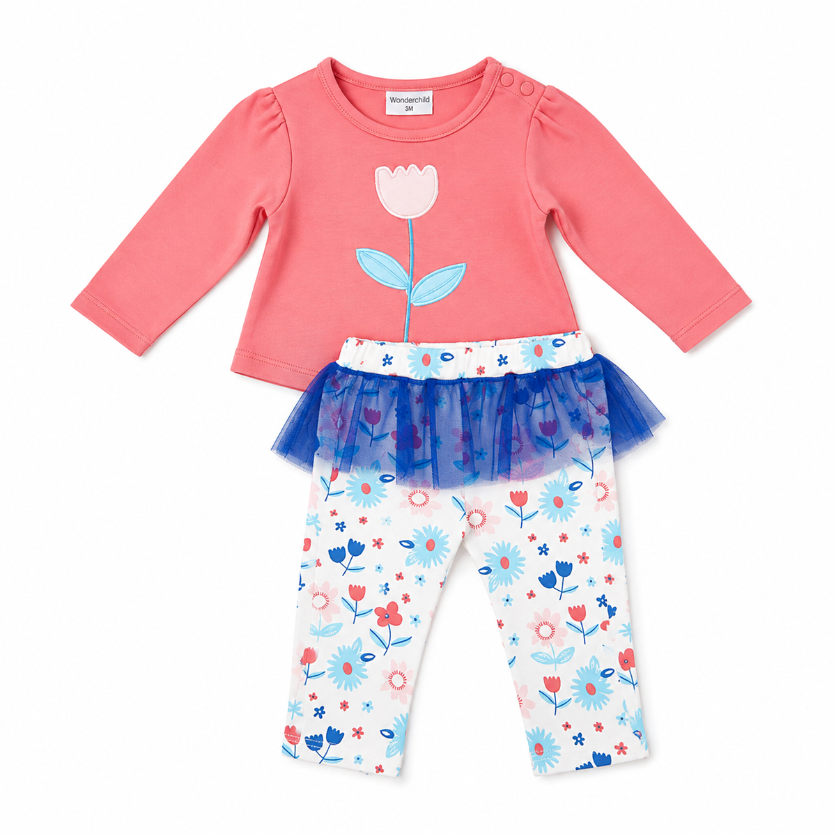 Infants Baby Girl 2PC Flower Suit