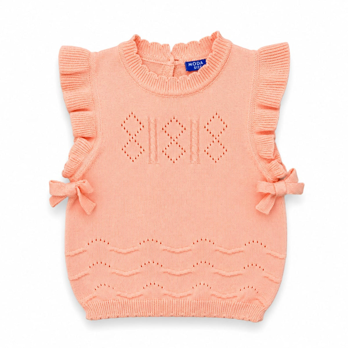 Sleeveless Sweater with Bow