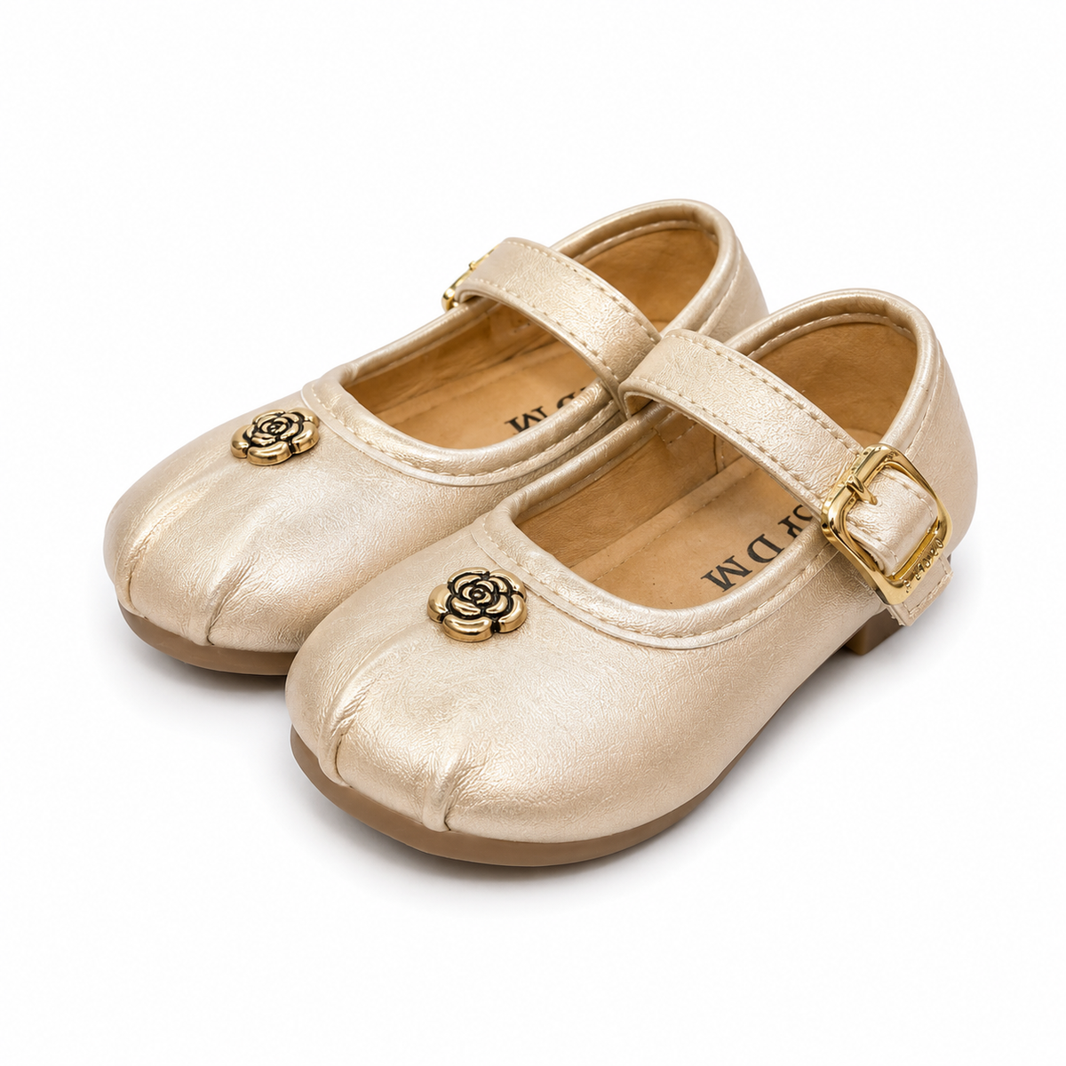 Baby Girl Golden Party Pumps Shoes