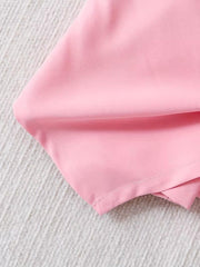 Baby Girl White Formal Shirt & Pink Shorts 2PCS Outfit