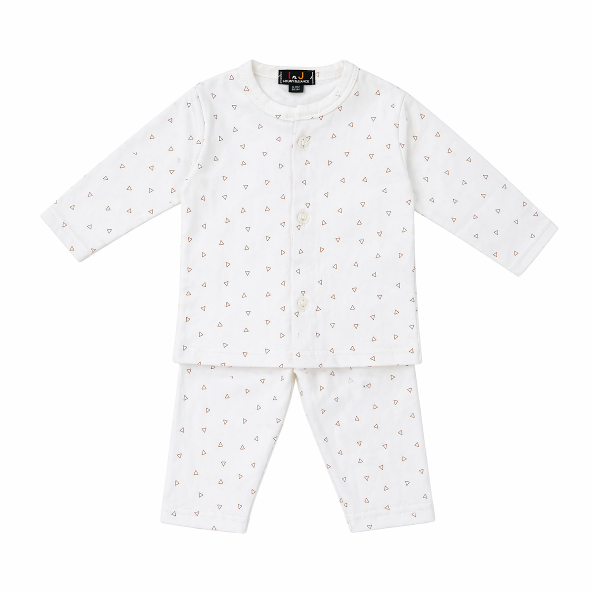 2PC White Pajama Night Suit