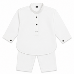 Baby Boy White Boski Kurta Trouser Set