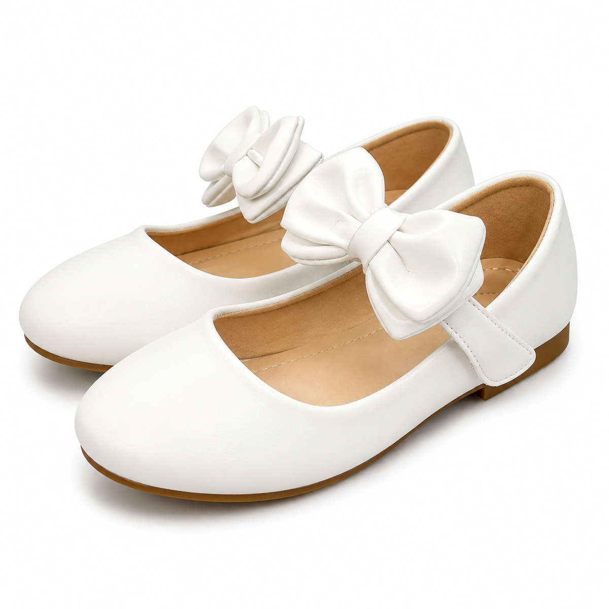 Baby Girl White Bow Pumps