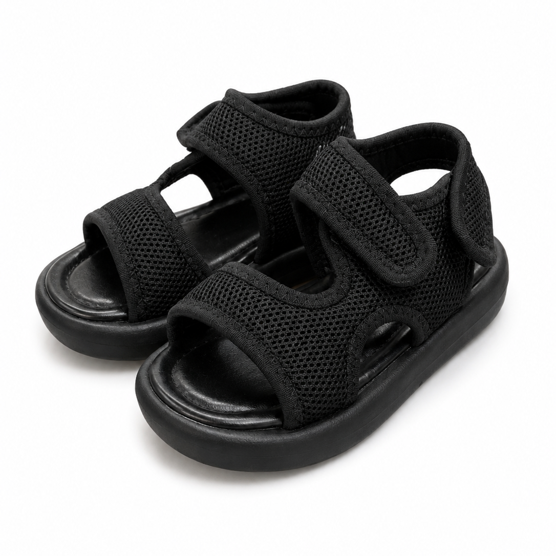 Baby Black Strap Sandals Soft Sole Summer
