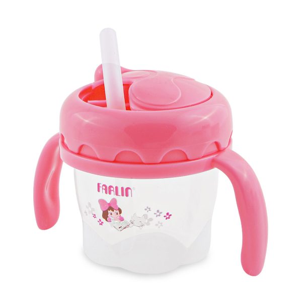 Farlin Gulu Gulu Straw Training Cup – Pink
