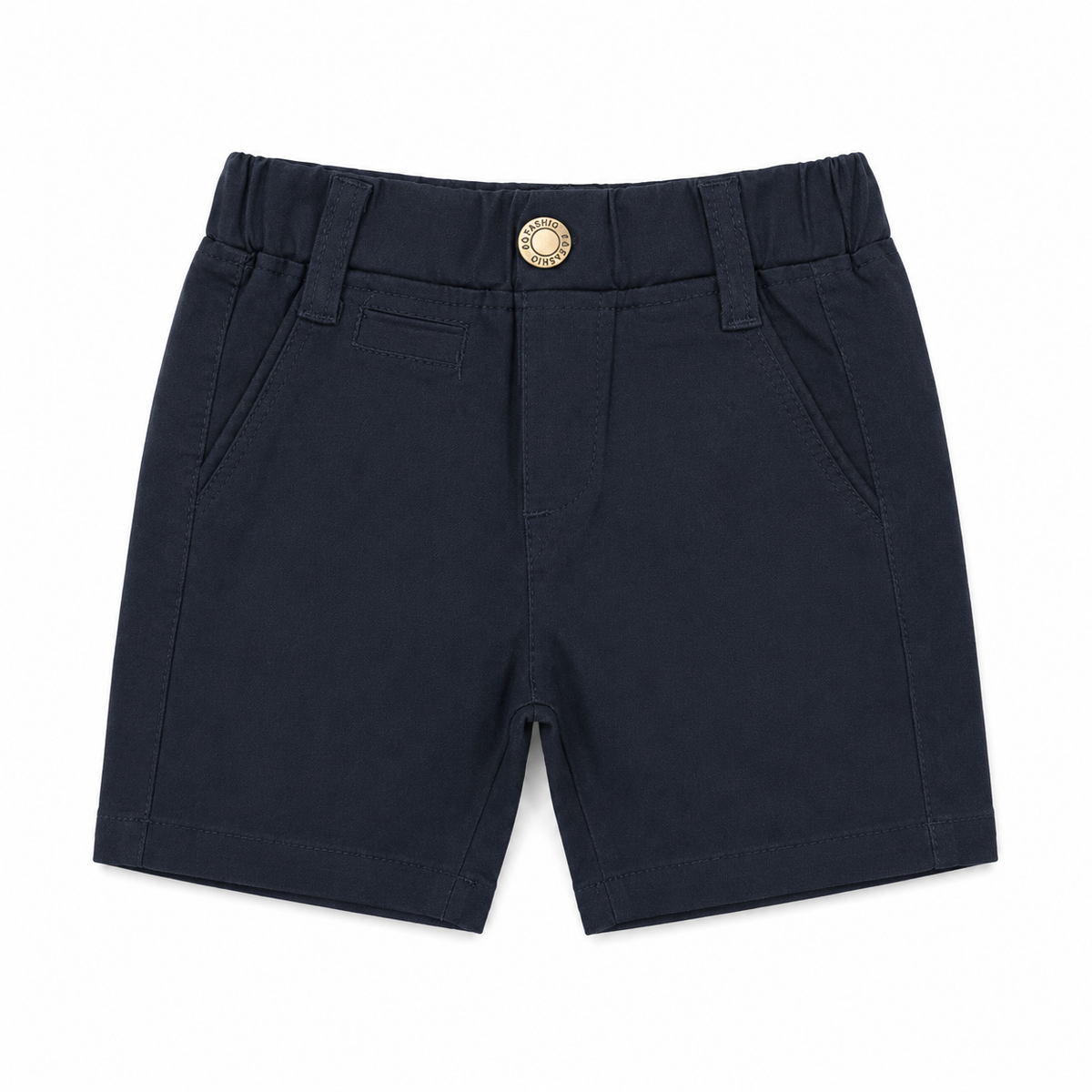 Baby Boy Round Lastic Short- Navy Blue