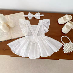 2PC White Chicken Frock