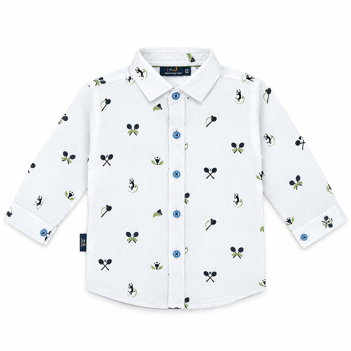 Baby Boys Full Sleeve Cotton Shirt – Front Open Button Shirt