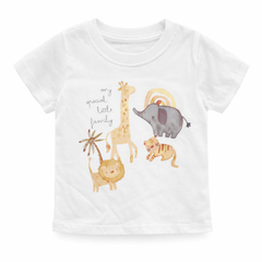 Baby Girl 3-Piece Suit – Zoo Print Top, House Print T-shirt & Pink Shorts