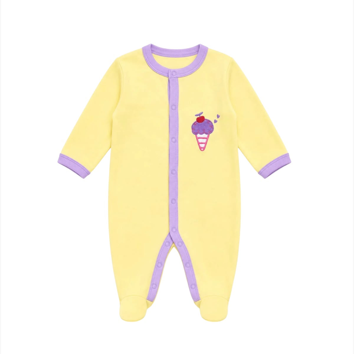 Infants Baby Girl Closed Feet Romper