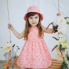 Baby Girl Summer Cotton Frock with Butterfly Design