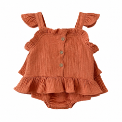 2 PC Burnt Orange Girls Suit
