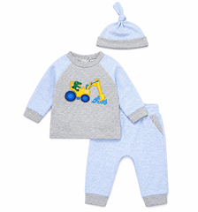 Infants Baby Boy 3PC Excavator Suit