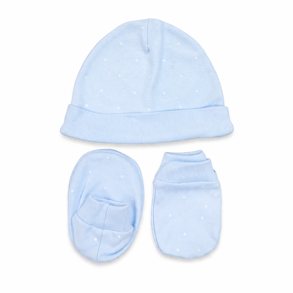Newborn 3PC Baby Set – Mittens, Booties & Cap for Soft Comfort