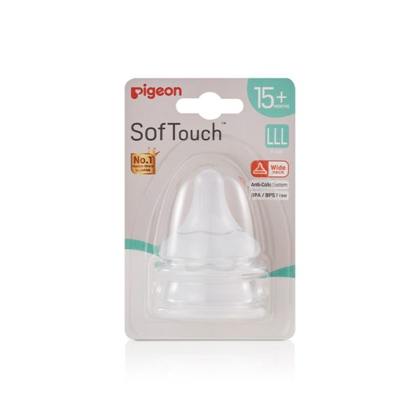 SofTouch Wide Neck Nipple PK-2 - LLL - 15M+