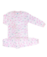 Baby Girl Cloud Night Suit-Pink