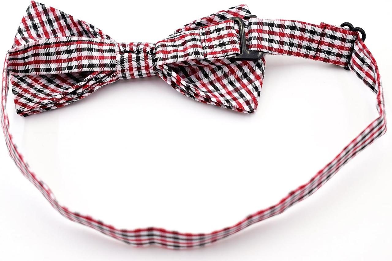 Red Checkered Bow Tie