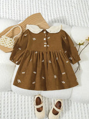 Baby Girl Brown Floral Frock