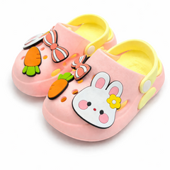 Baby Girl Peach Bunny Clogs
