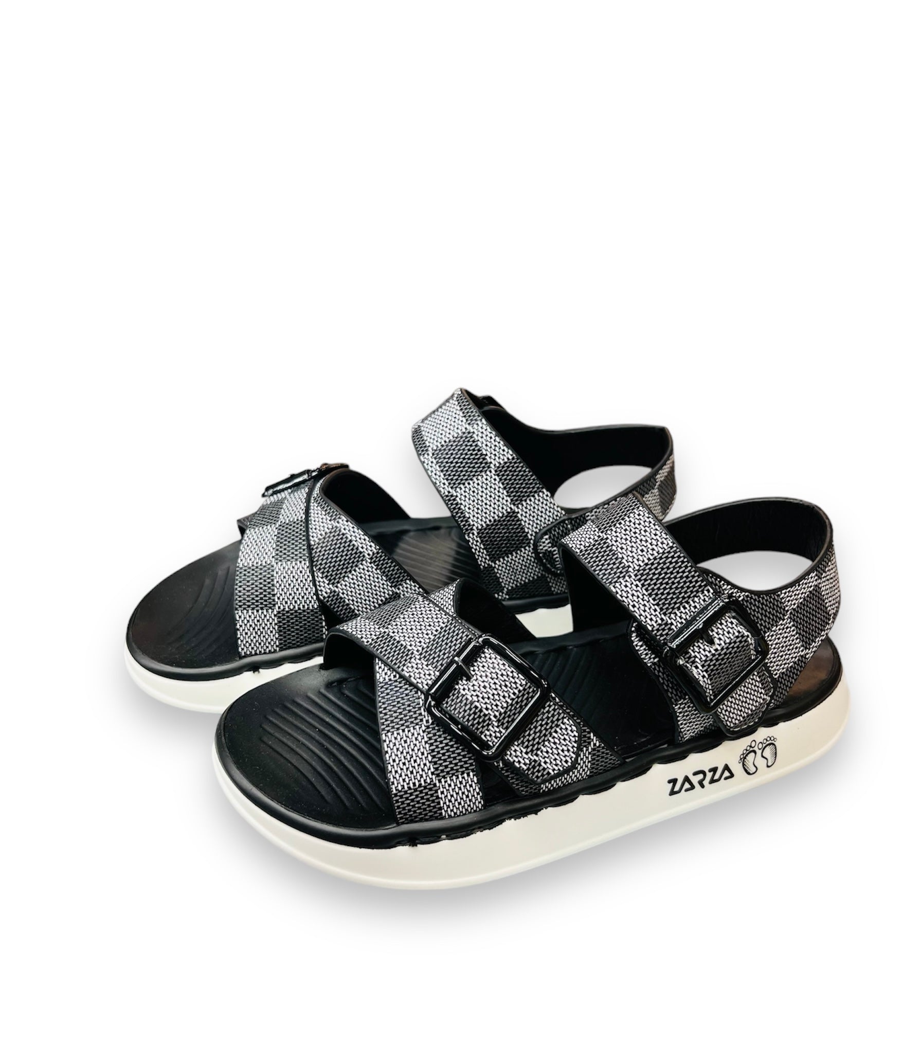 Grey Strap Sandals