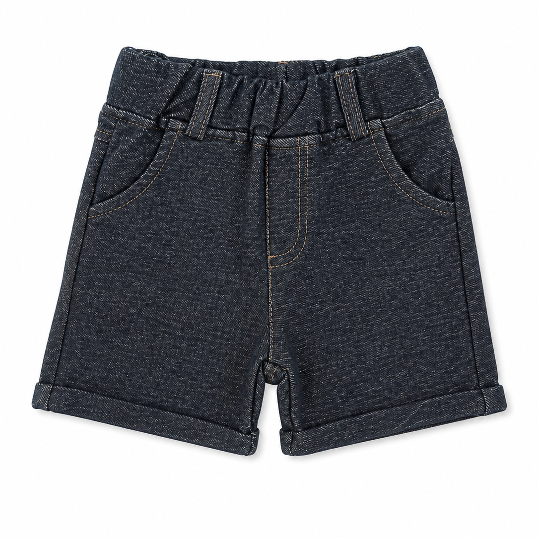 Infants Baby Round Lastic Jersey Shorts - Navy Blue