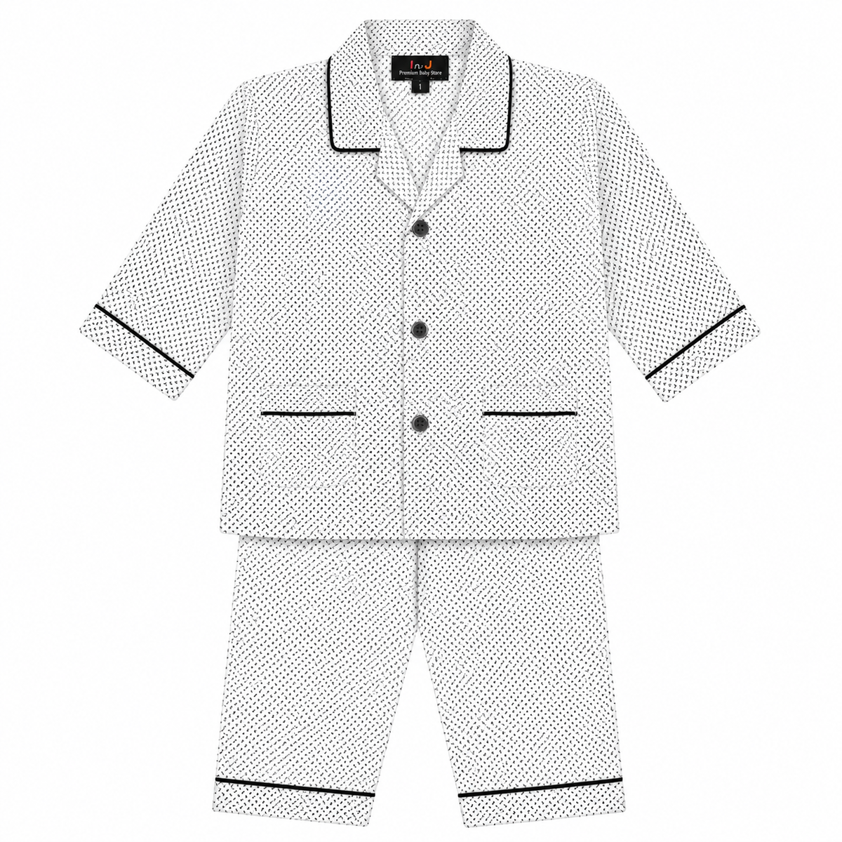 Baby Boy Full Sleeves Cotton Night Suit