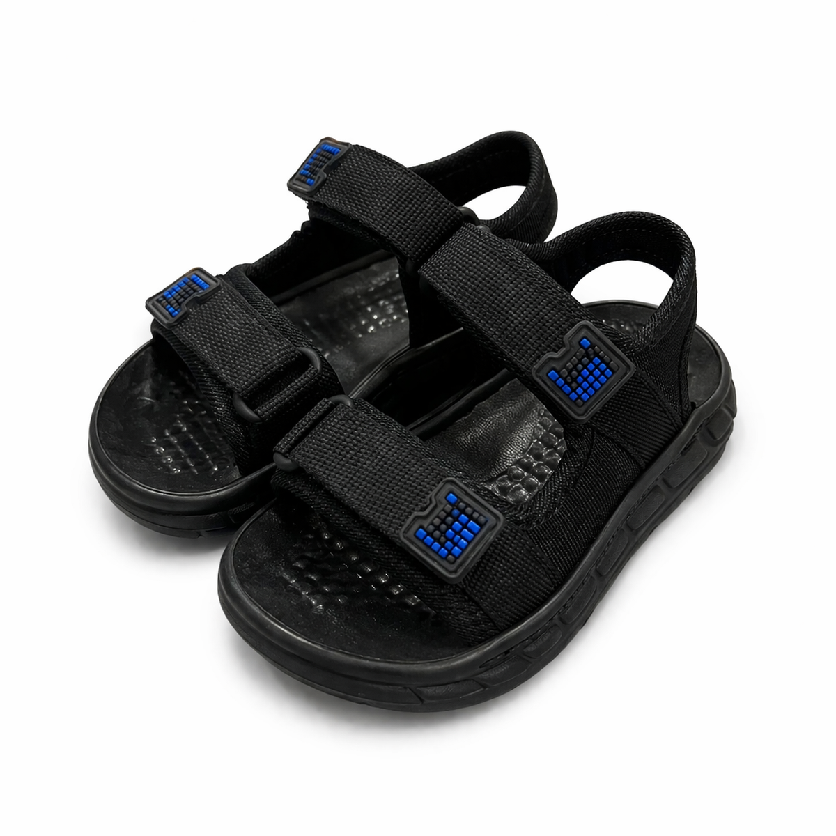 Baby Boy Black Summer Sandals – Anti-Slip 2 Strap