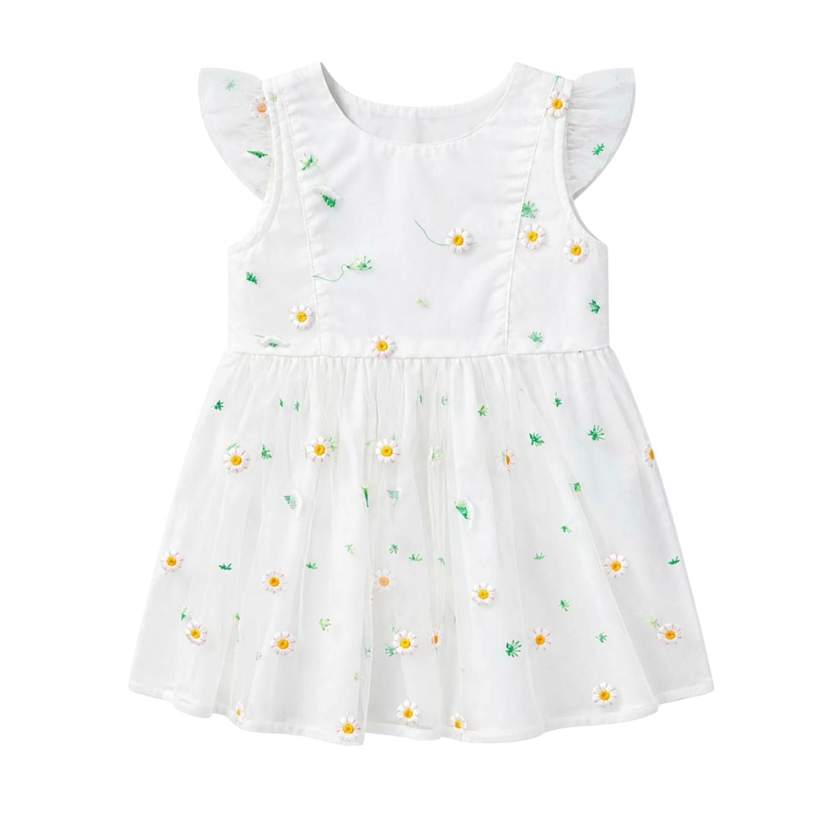 Baby Girl White Flower Frock