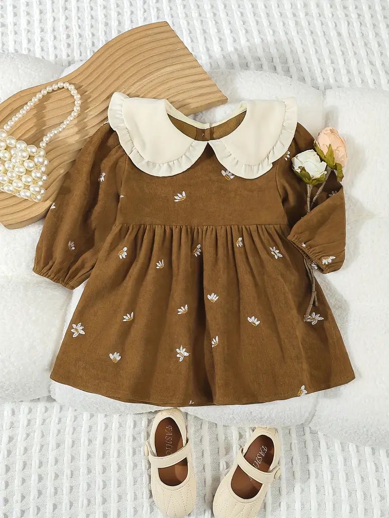 Baby Girl Brown Floral Frock