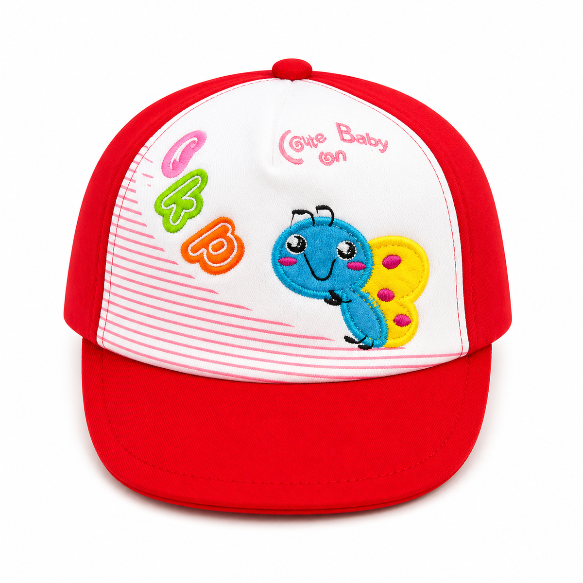Baby Red Cotton P Cap for Kids